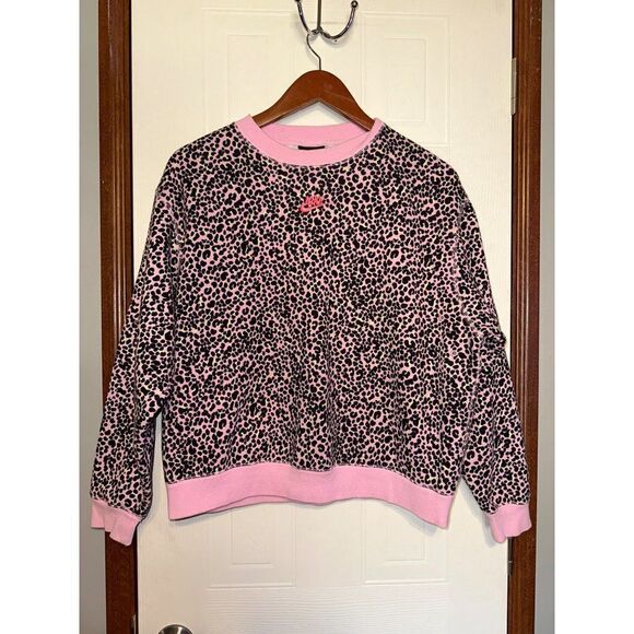 Nike Crew Animal Print Oversized Sweatshirt Size XS/S - Picture 2 of 15